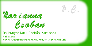 marianna csoban business card